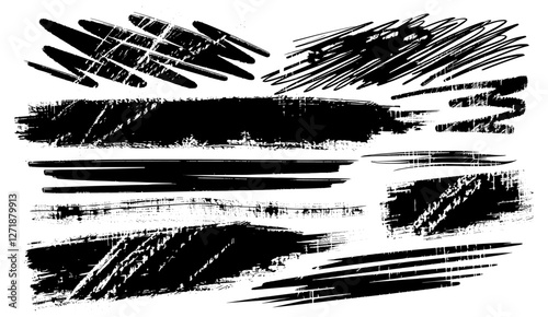 Hand drawn charcoal pencil lines, rough crayon strokes, scribble scrawls, grunge textured doodles, black brush, graphite pen art, freehand chalk drawing stripes, artistic sketch marks