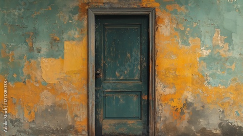 The imprint of time on the mottled wall