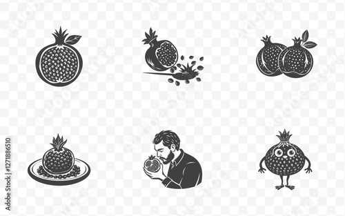 Exquisite Pomegranate Silhouette Collection