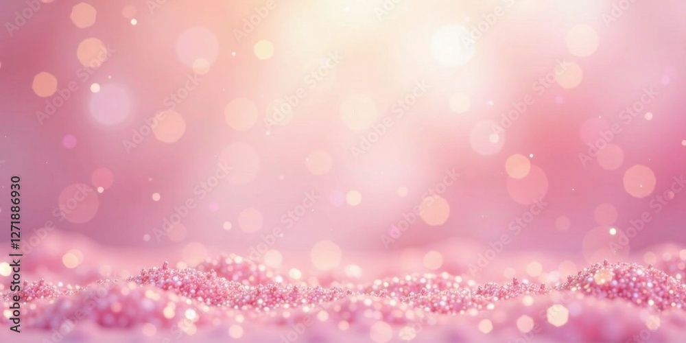 Sparkling Pink Glitter Background with Soft Bokeh Lights and a Dreamy Atmosphere Sparkling Pink Glitter Background with Soft Bokeh Lights and a Dreamy Atmosphere