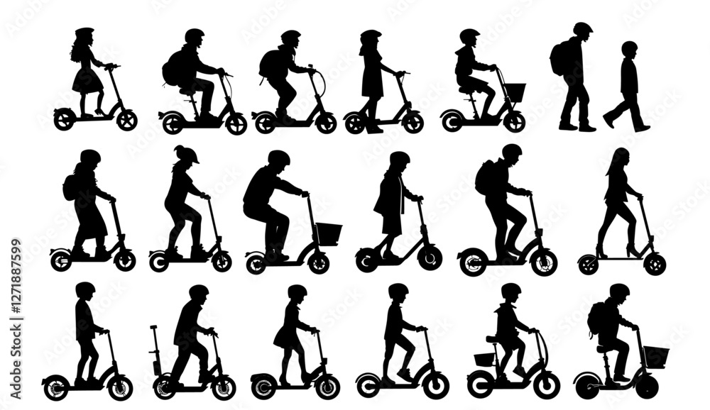 Vector silhouette of climbers, people rock climbing, man woman children, outdoor indoor climbing, free climbers illustration, adventure sports, fitness, wall climbing, extreme activity