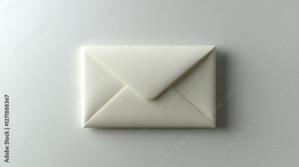 White envelope, clean background, mail concept White envelope, clean background, mail concept