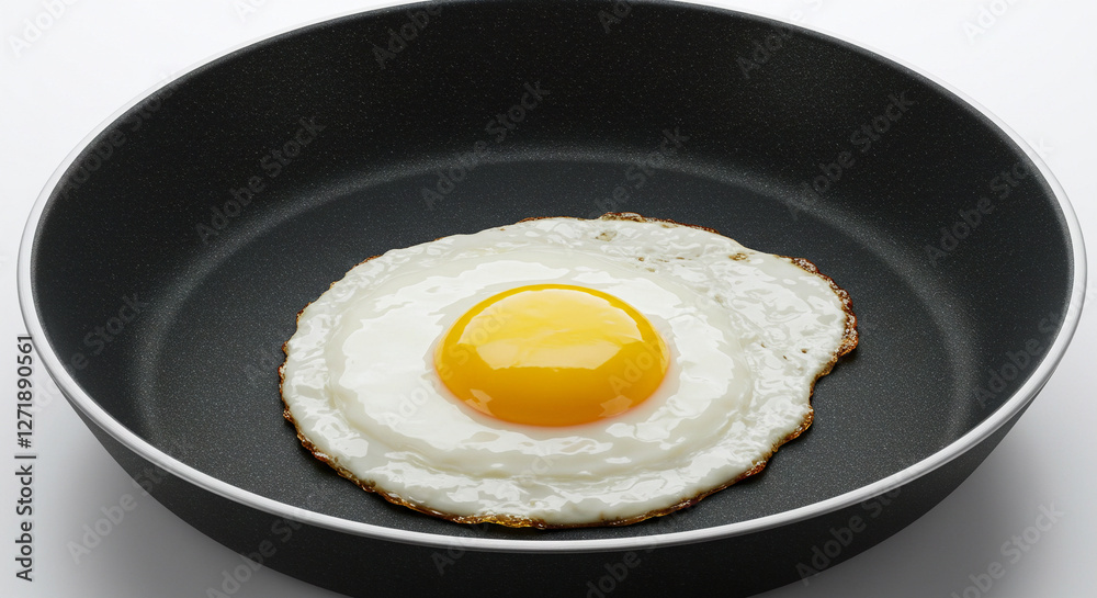 fried egg in a frying pan, food photography fried egg in a frying pan, food photography