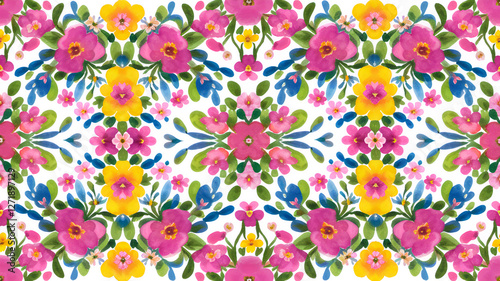 Beautiful colorful seamless floral pattern design background wallpaper 
