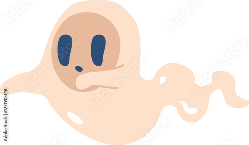 Surprised comic phantom vector illustration