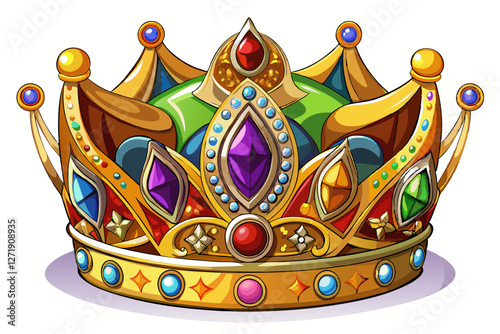 vector of The king's crown with beautiful gems