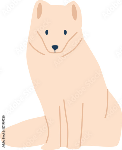 Arctic snowy dog animal vector illustration