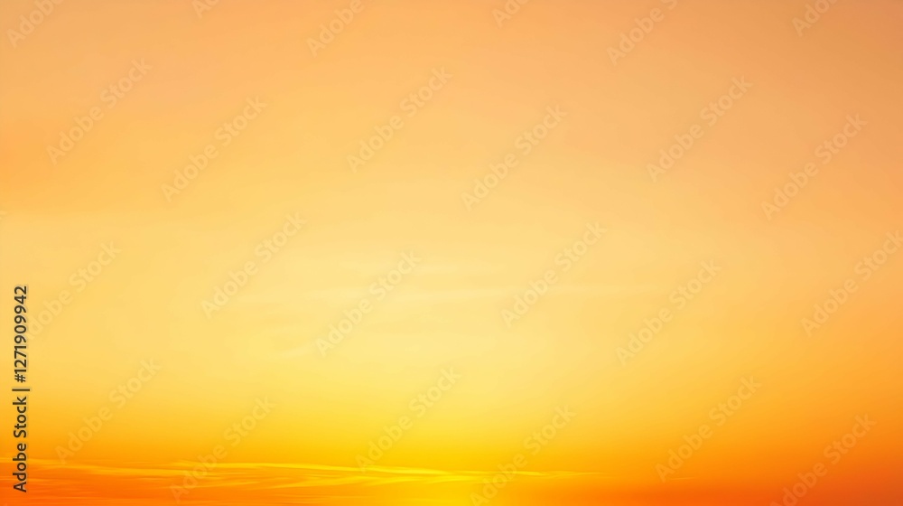 Warm Orange and Yellow Sunset Sky Warm Orange and Yellow Sunset Sky