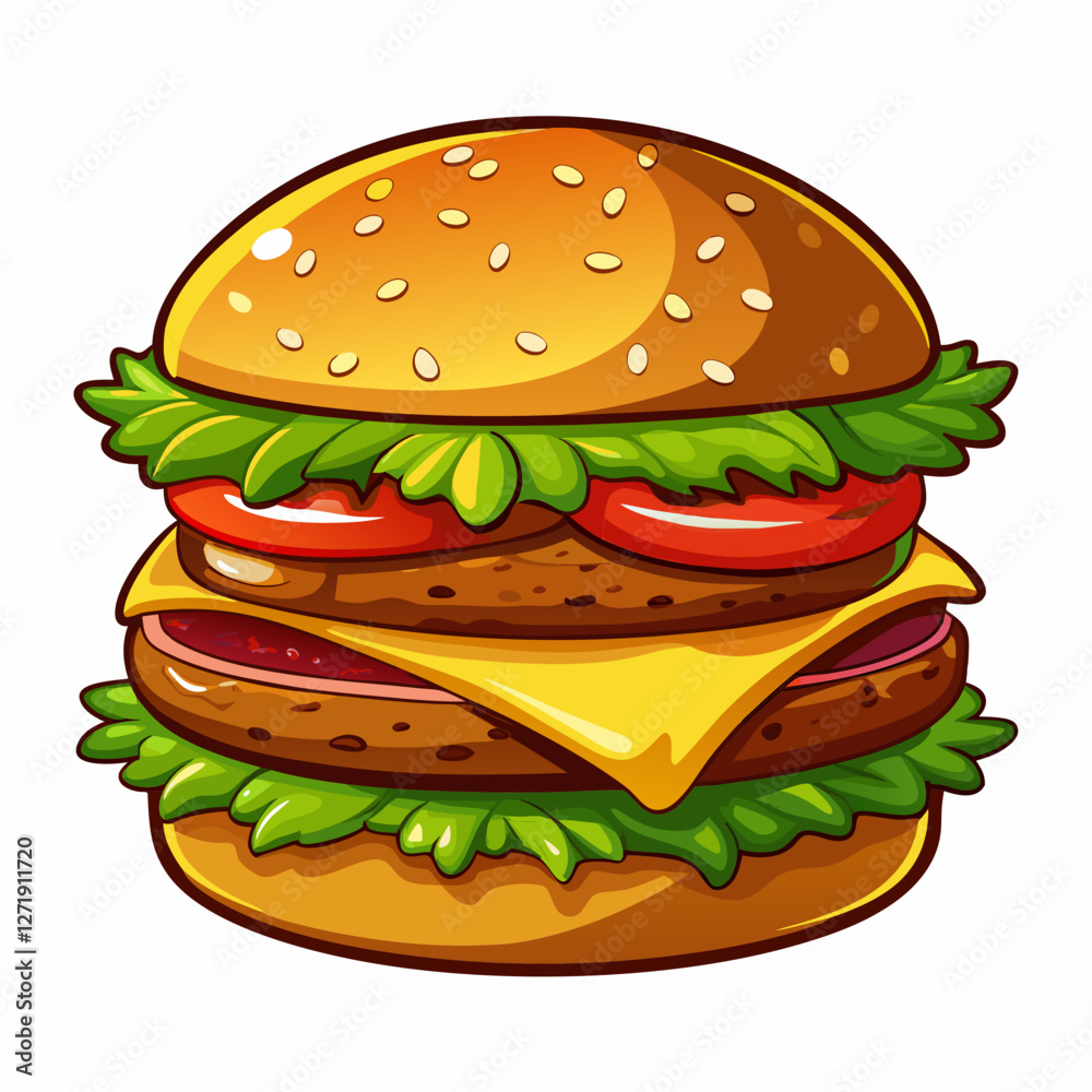 hamburger isolated on white hamburger isolated on white