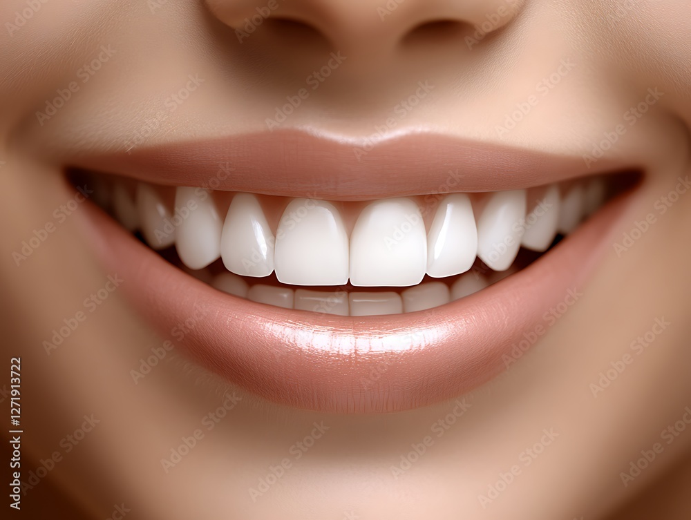Obraz premium Beaming Mouth with Perfect Teeth