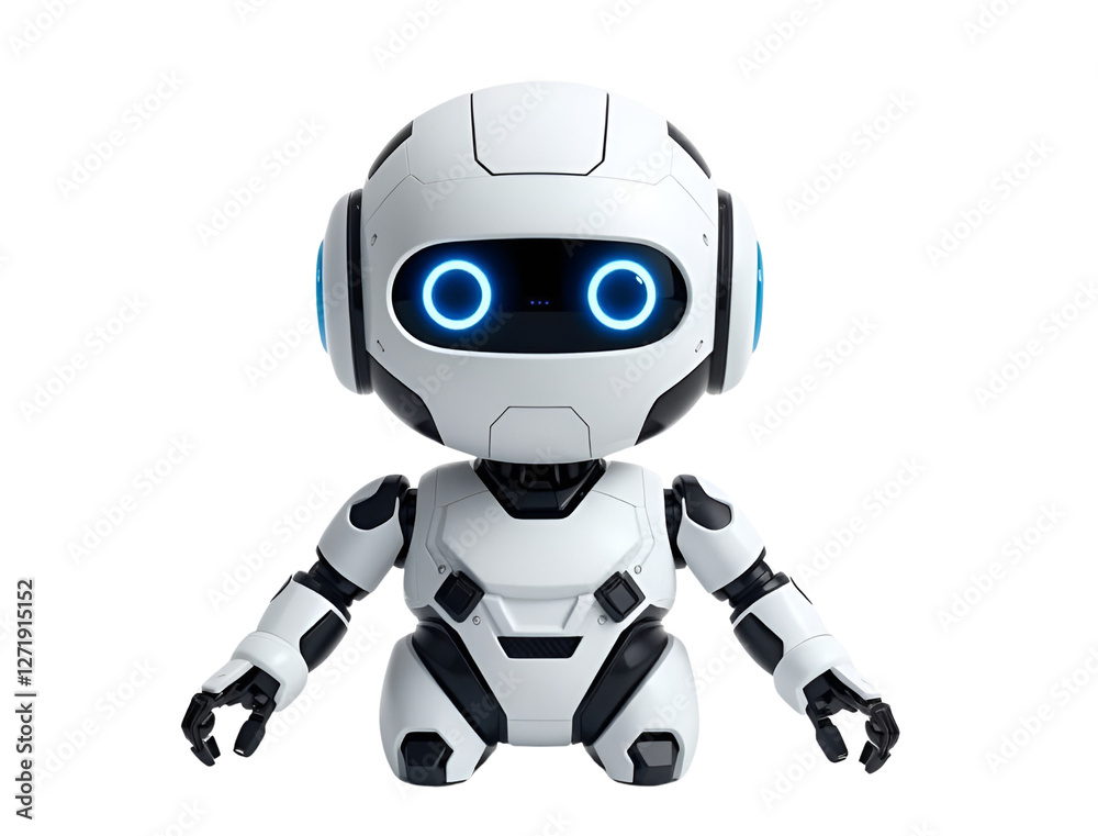 Cute Mini ai robot isolated on transparent background AI generated Cute Mini ai robot isolated on transparent background AI generated