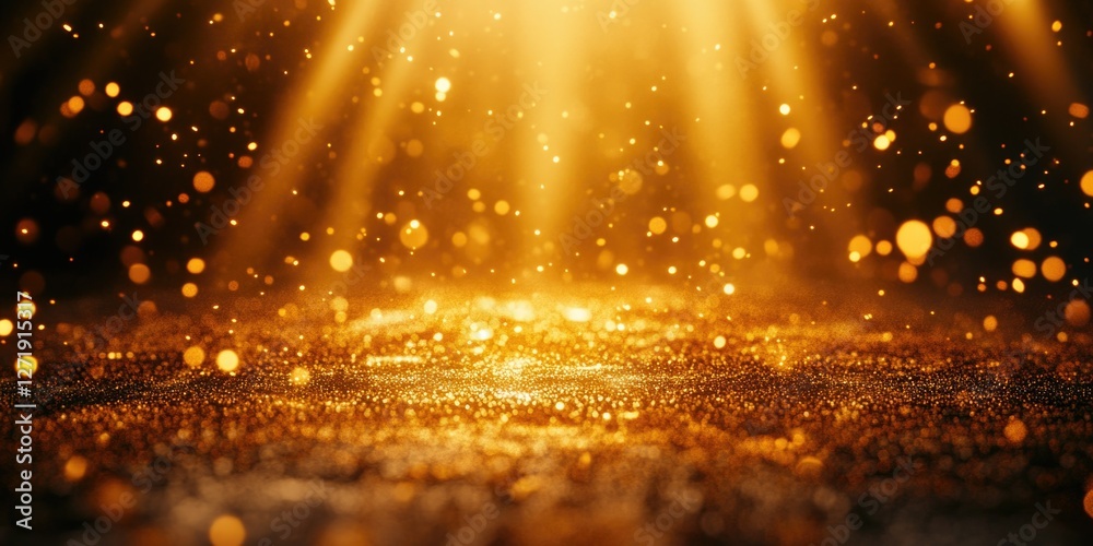 Golden Sunrays Effect with Blurred Background Golden Sunrays Effect with Blurred Background