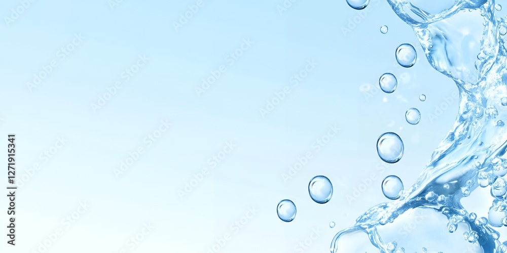 Pure Water Splash Background Clean Bubbles Texture Refreshing Liquid Pure Water Splash Background Clean Bubbles Texture Refreshing Liquid