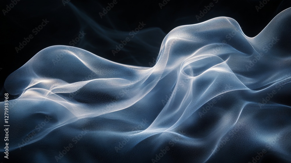 Obraz premium Abstract representation of flowing fabric against a dark background