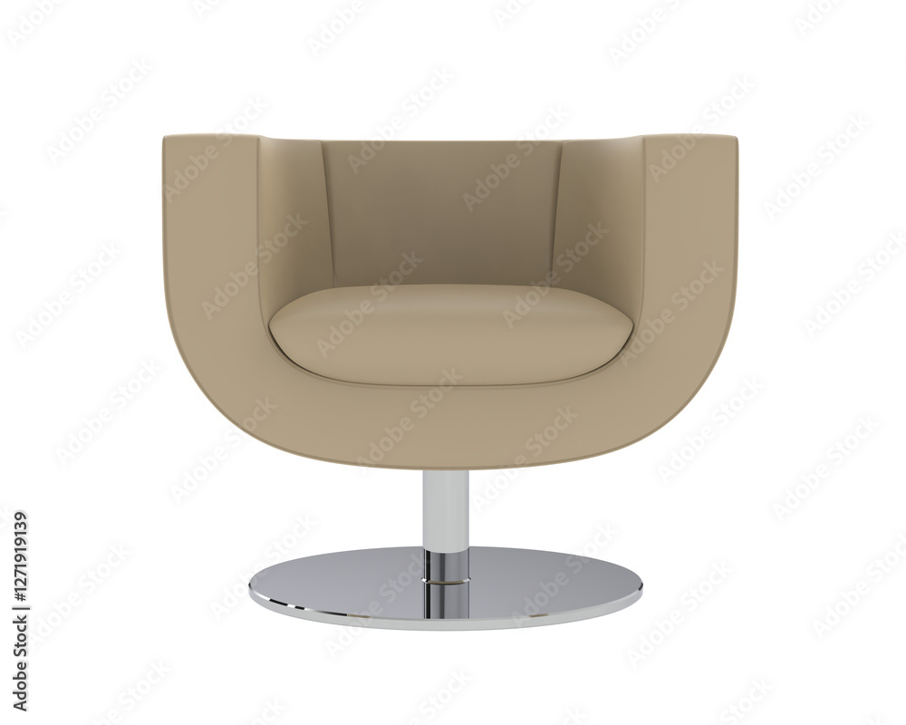 Armchair isolated on background. 3d rendering - illustration Armchair isolated on background. 3d rendering - illustration