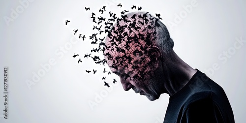 dementia mental health and aging concept
