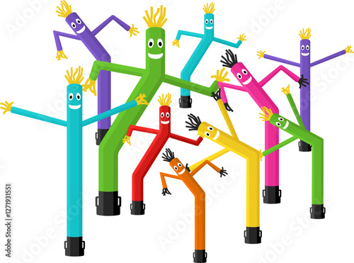 Vector Set of Air Dancers 