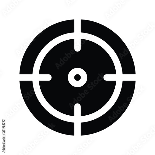Board Target Icon. Shooting Target Isolated on white background.