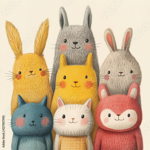 Illustration of cute animals 