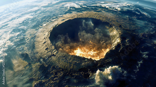 A meteor that struck the Earth and is responsible for the extinction of dinosaurs, an event in the late Cretaceous known as the K-Pg event.