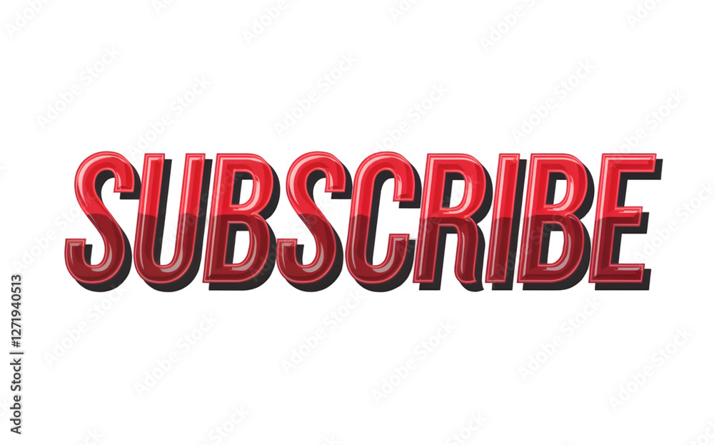 Red Subscribe Text Graphic Red Subscribe Text Graphic