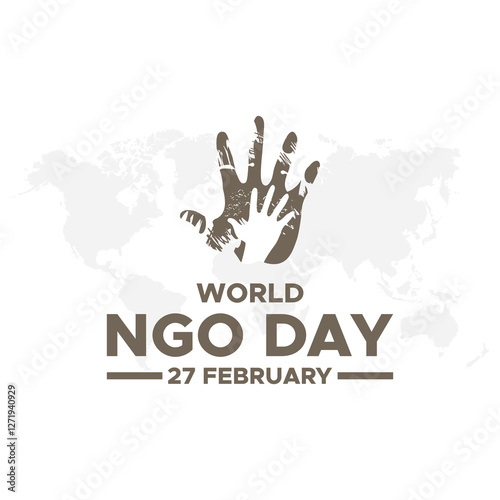 world non governmental organization day. world ngo day. World NGO Day Paper cut style Vector Design Illustration for Background, Poster, Banner, Advertising, Greeting Card