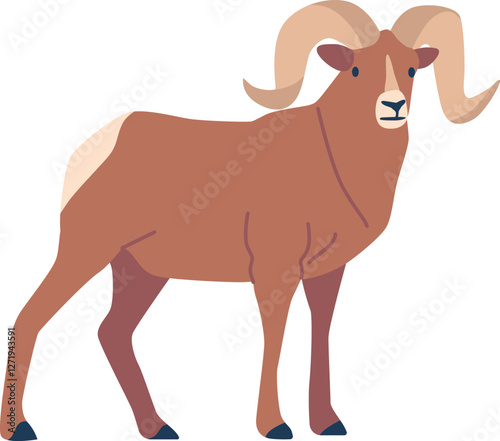 Arctic goat animal vector illustration