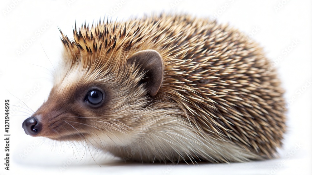 Obraz premium Hedgehog on white background
