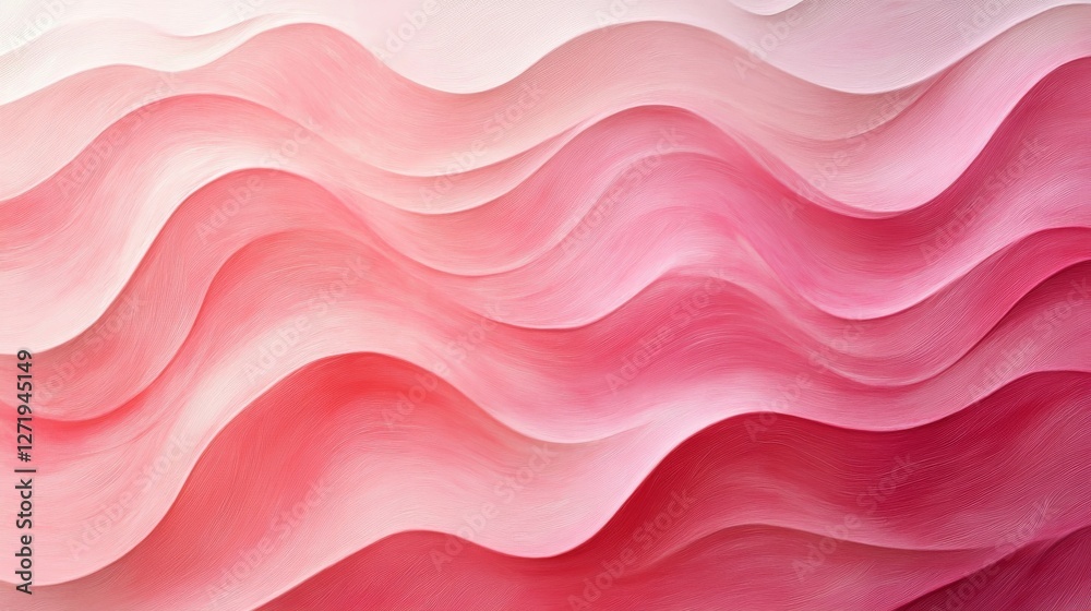 Obraz premium Flowing pink and white layers create a soft wave pattern