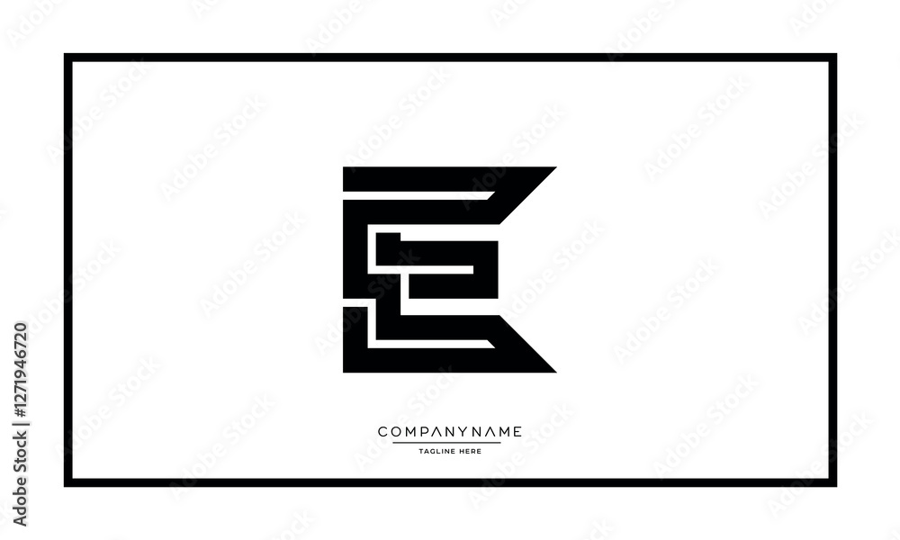Alphabet letters E or EE Logo vector icon Alphabet letters E or EE Logo vector icon