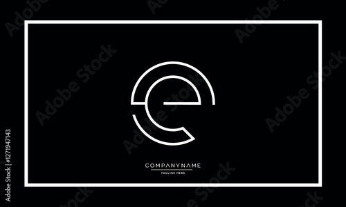 Alphabet letters E or EE Logo vector icon 