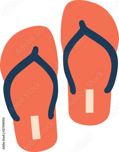 Flipflops beach footwear vector illustration