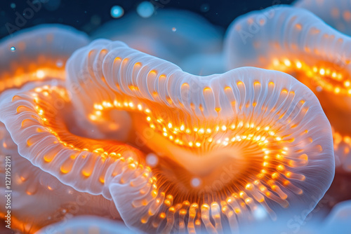 Glowing Coral Reef Close-Up  photo