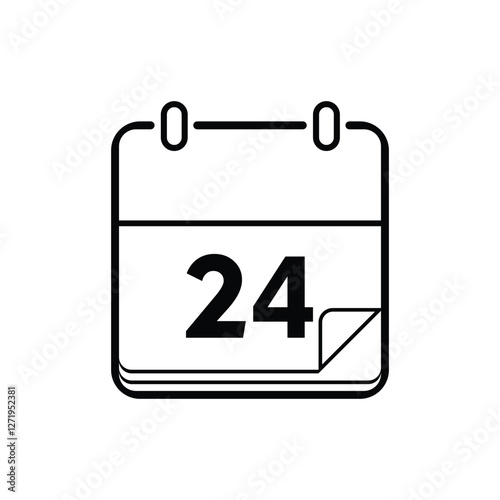 calendar icon isolated on white background