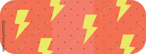Medical plaster lightning bolt pattern