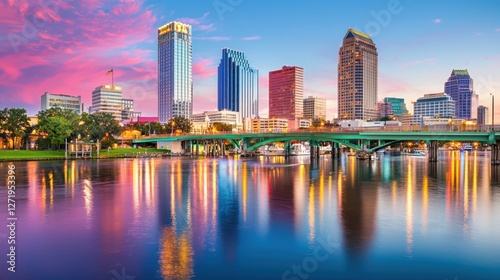 Stunning Sunset over the Fort Lauderdale Skyline