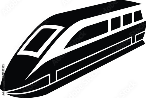 Bullet train silhouette illustration