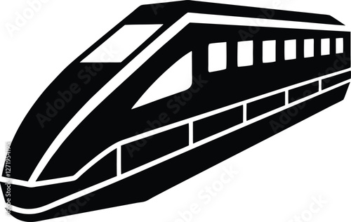 Bullet train silhouette illustration