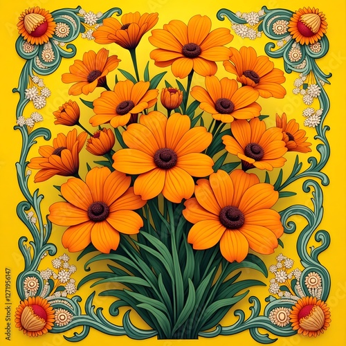 yellow flowers background