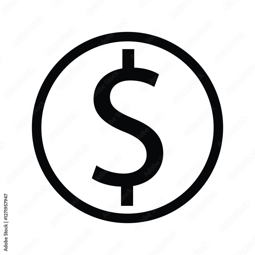 Coin Money Icon. Dollar Coin. Coin Illustration With Dollar Symbol. Coin Money Icon. Dollar Coin. Coin Illustration With Dollar Symbol.