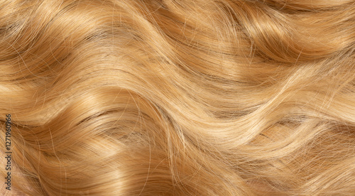 Cuadro en lienzo Blond hair close-up as a background