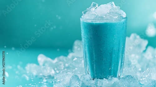 glass of water with ice
