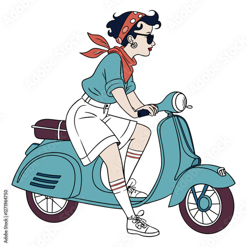Retro Scooter Girl