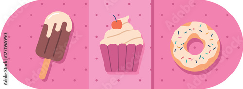 Medical plaster cute pastry design