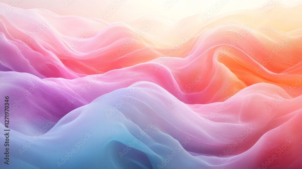 Obraz premium Abstract flowing fabric creates a soft dreamy landscape texture