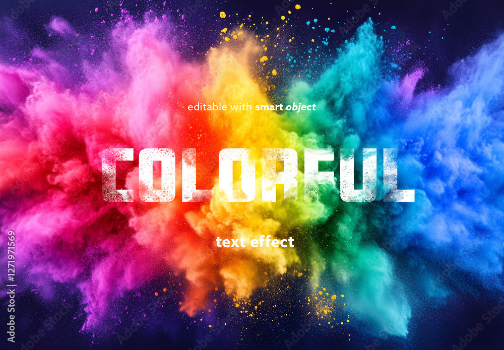 Powder Text Effect Stock テンプレート | Adobe Stock