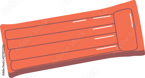 Inflatable mattress beach accessory vector illustration