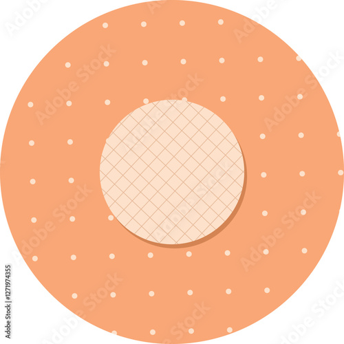 Round medical patch vector illustration