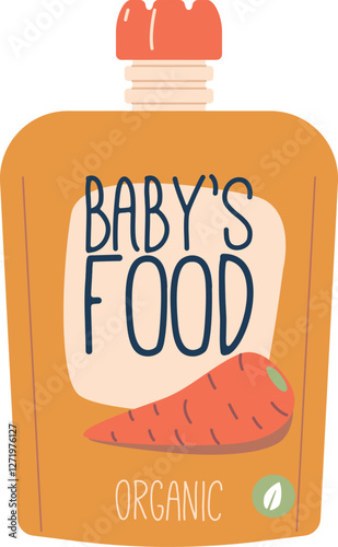 Baby food organic carrot puree