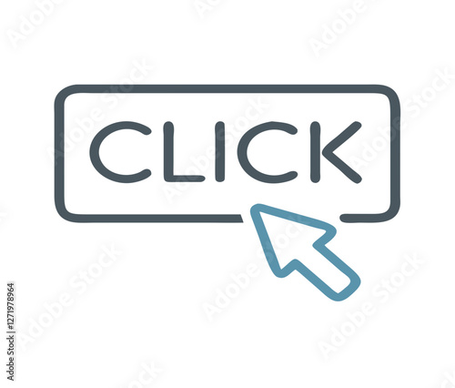 Click. Icon for design. Easily editable
